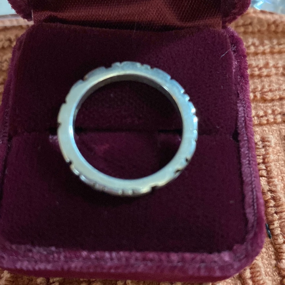 Sterling silver band ring sz7 - Picture 2 of 2